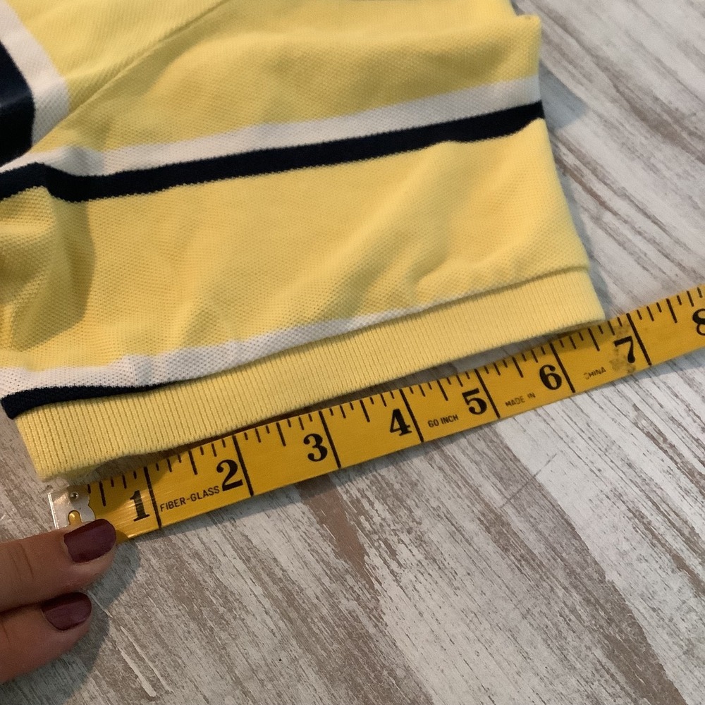 Polo by Ralph Lauren Yellow, White & Blue Striped w/ Red Pony Mens XXL - Picture 8 of 16
